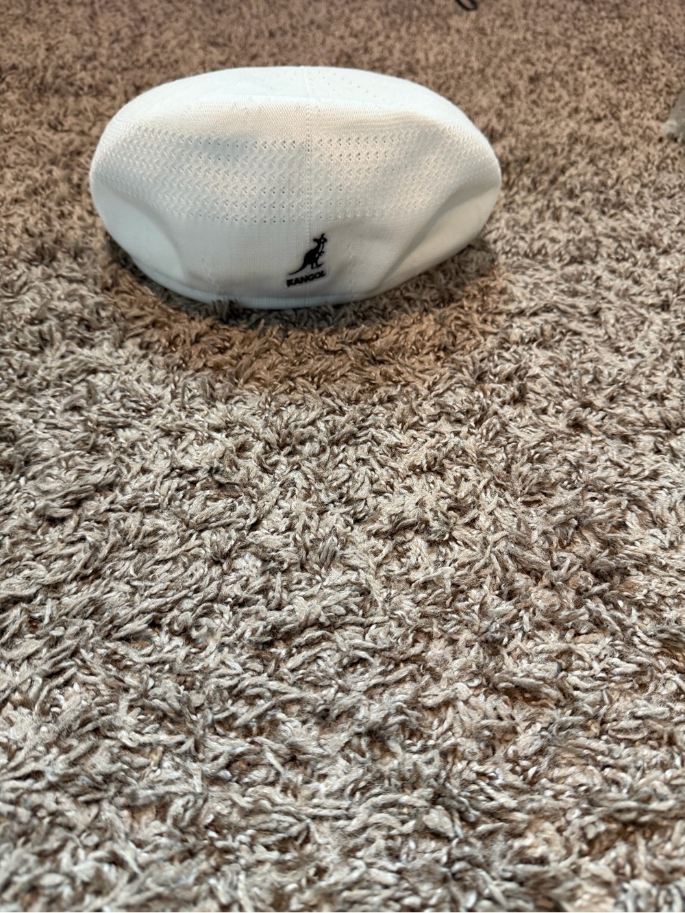 Kangol White Ventilated Bermuda Casual Cap with Black Logo